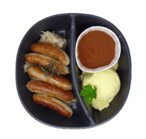 Nürnberger Rostbratwürstel mit Kartoffelbrei
