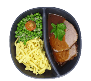 Kassler mit Spätzle in der Schale